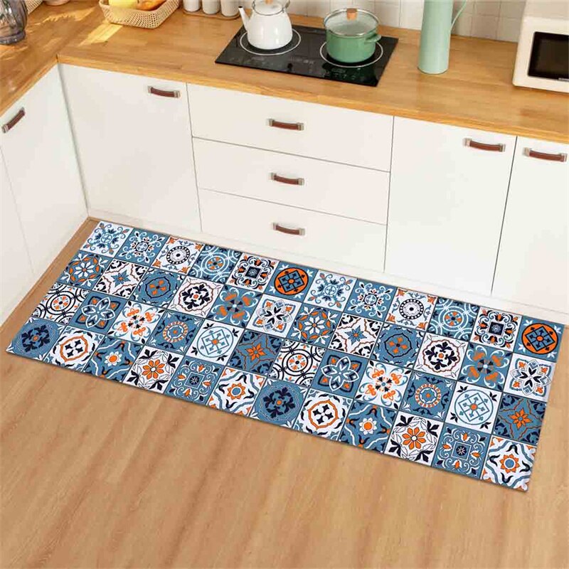 Alfombra antifatiga para el suelo de la cocina, felpudo lavable para pasillo, puerta de entrada, baño, dormitorio y sala de estar: 40x60cm / 2