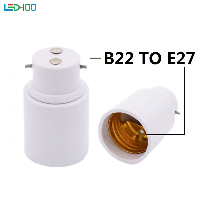 Sockeladapter  b22 to e27 skruvsockel led halogenlampa lamphållare omvandlaradapter