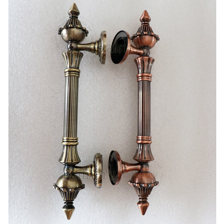 1PCS ancient wooden door bronze handle, European style villa hotel retro door pull and push handle, glass door antique handle