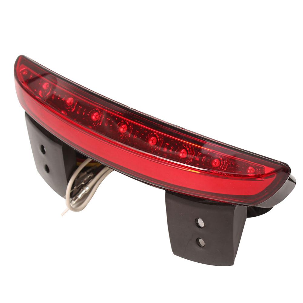 Motorcycle Taillight Rear Light LED Flasher Fender Edge Red Auto Motorbike Stop Brake Lamp for Harley Sportster 1200: Red