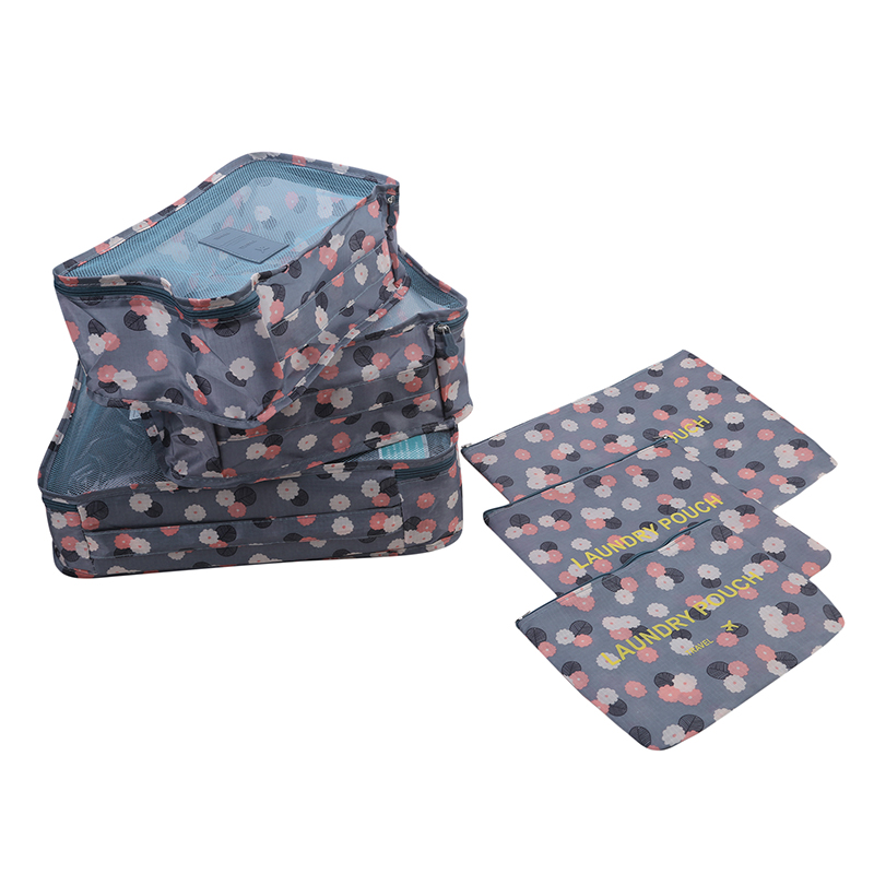 6-teiliges Reise-Organizer-einstellen, Koffer-Aufbewahrungsbeutel, tragbare Kleidung, Unterwäsche, Schuhe, Würfel, Reisen, machen-hoch-Taschen, Gepäck-Organizer: Grün