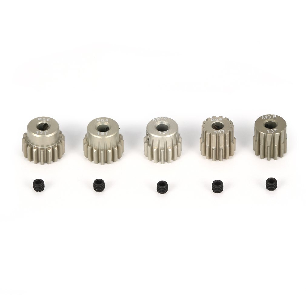 Hight Aluminium 7075 48DP 3.175Mm 16T 17T 18T 19T 20T Pinion Motor Gear voor 1/10 Rc Auto Geborsteld Borstelloze Motor: 13-17T