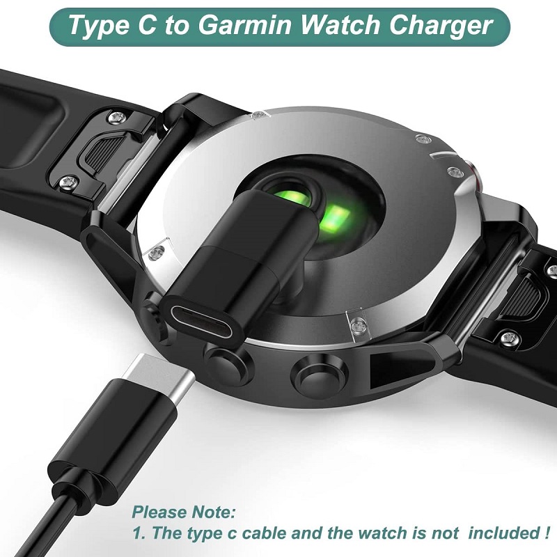  Oplader Adapter voor Garmin Forerunner 165 265 965 945 245 45 955 255 s 55 158 Venu 3 SQ2 Vivoactive 5/4 Type C Oplaadadapter