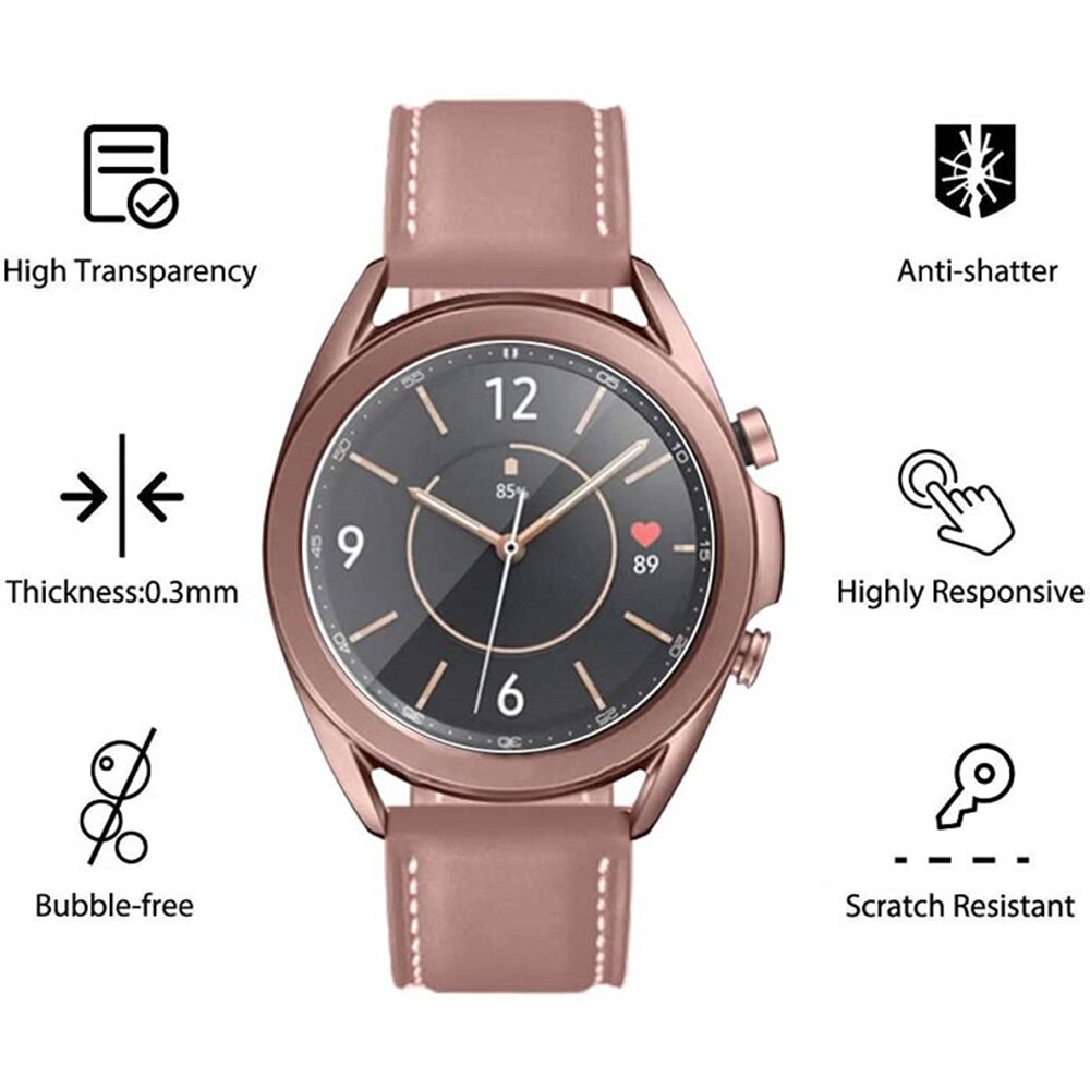 Protector de pantalla ultrafino para Samsung Galaxy watch 3, película protectora de pantalla transparente de 41mm y 45mm, 2 unidades, sin reloj