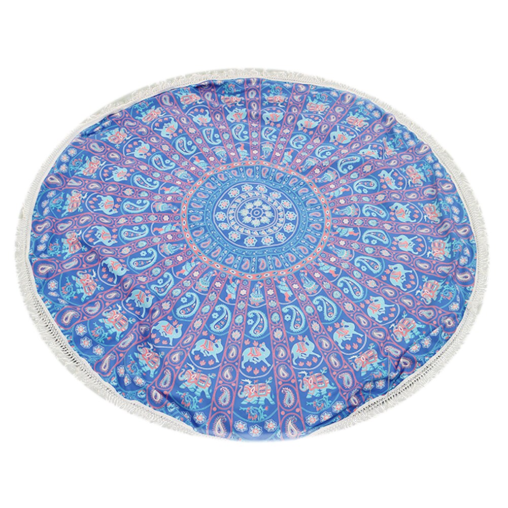 Badhanddoek Ronde Strand Kwastje Handdoeken Zomer Microfiber Bohemian Stijl Strand Serviette De Plage Toalla Playa Zwemmen Shawl Sjaal: A