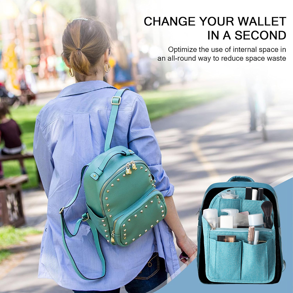 Backpack Organizer Insert Nylon Organizer Insert for Backpacks Rucksack Shoulder Bag Women Daypack Divider Foldable