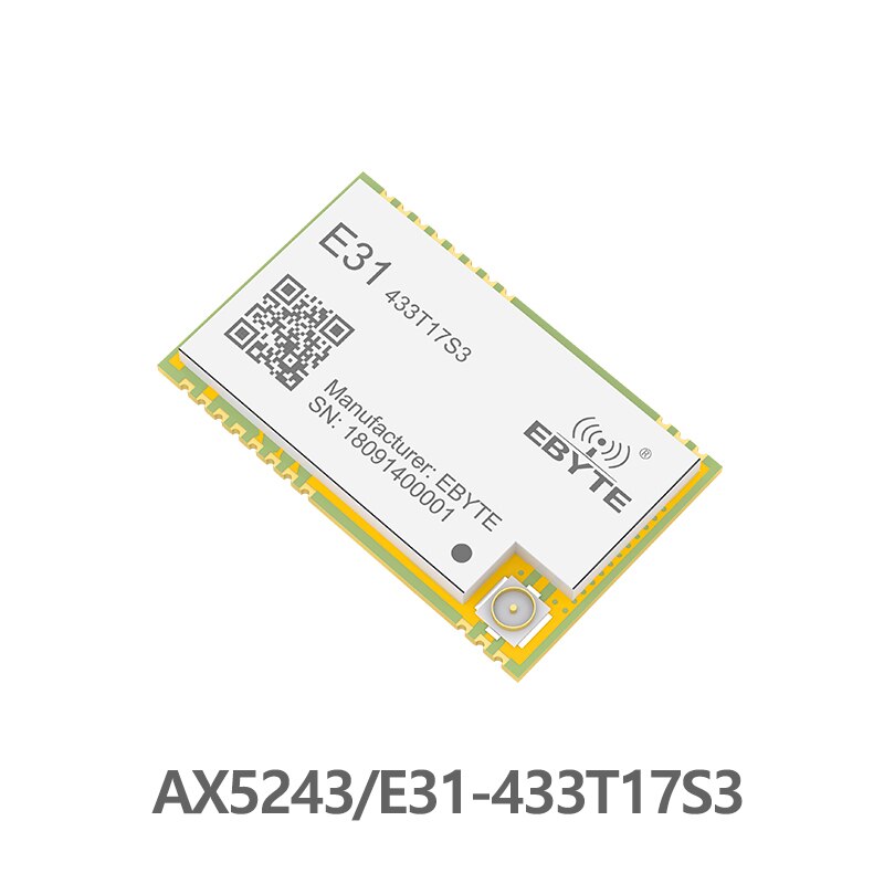 Ax5243 433 mhz tcxo ebyte  e31-433 t 17 s 3 iot uart draadloze transceiver ipex-stempelgatconnector voor zender en ontvanger