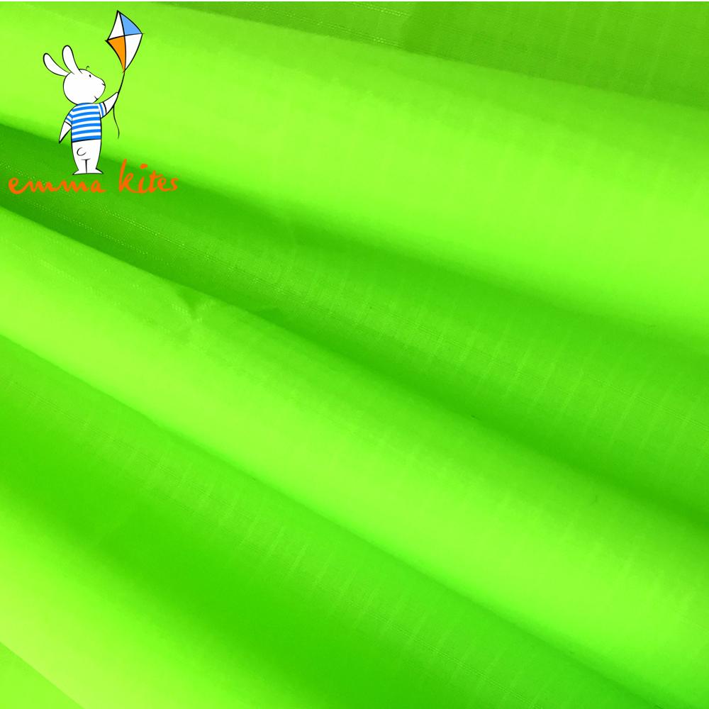 Fluo Green Ripstop Nylon Fabric 48g (sqm) Water Repellent Dustproof Airtight PU Coating Fabric for Kites Inflatable Skydancer
