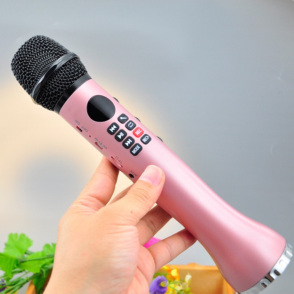 L-598 Handheld K Song Microphone Wireless Bluetooth Microphone Pocket KTV Mic Bluetooth Speaker