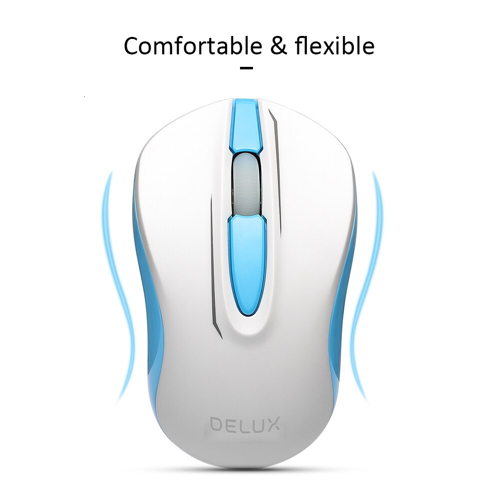 Delux M137GX Draadloze Muis Mini Office Usb Optische 1000Dpi Ergonomische Gaming Voor Laptop Desktop