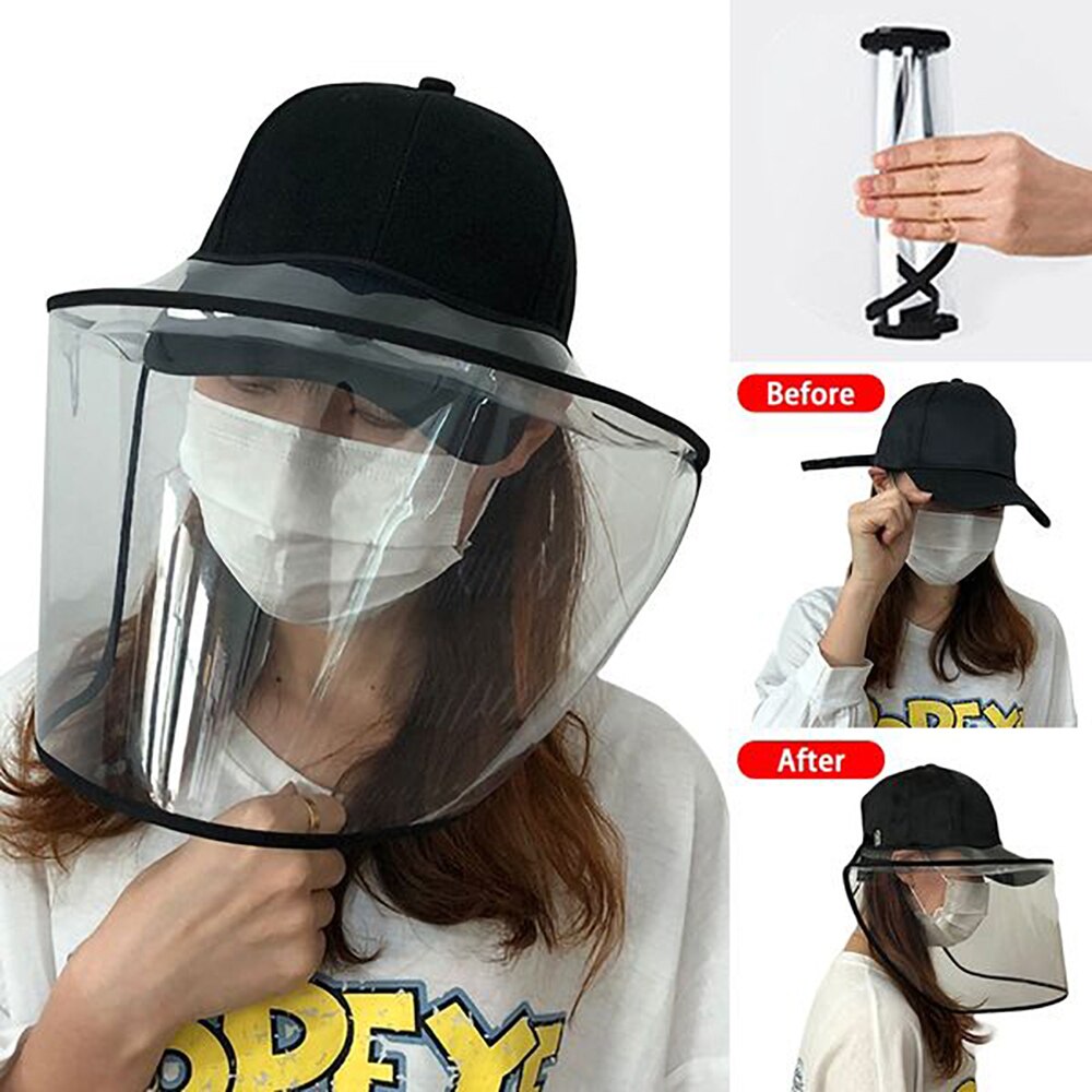 Multi-function Protective Cap Anti Infection Protective Hat Eye Protection Anti-fog Windproof Hat Anti-saliva Face Cover Cap