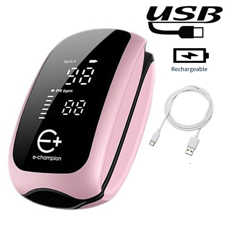 Bracelet d'oxymètre médical Rechargeable, lanière, oxymètre de pouls du bout des doigts, moniteur de Saturation en oxygène dans le sang, affichage numérique LED pour enfant: orange