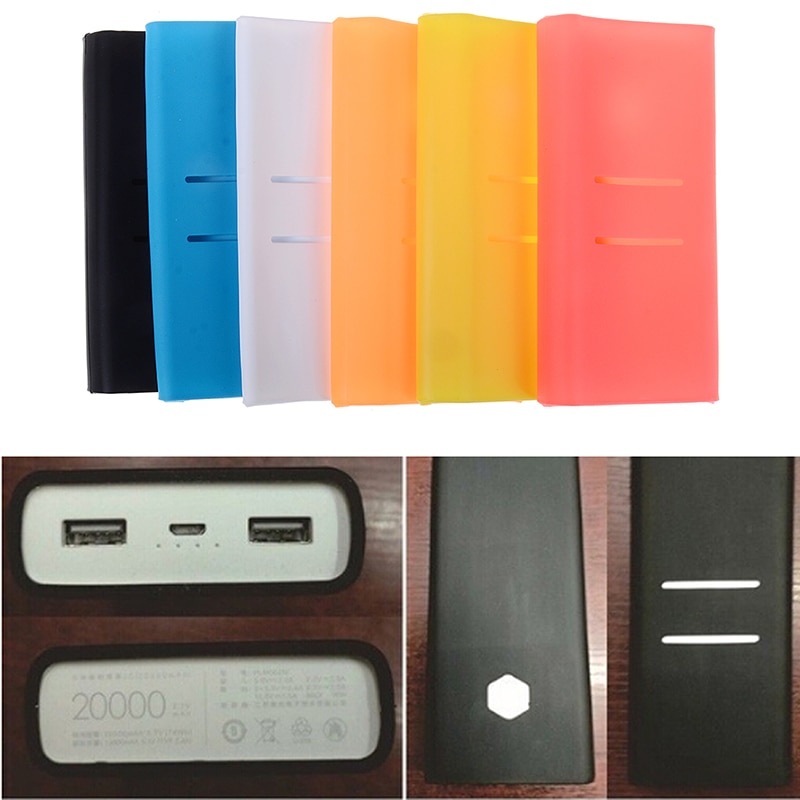Silicone Soft Rubber Gel Bescherming Case Cover Skin Sleeve Protector Voor Xiaomi Power Bank 2C 20000 Mah Accessoires