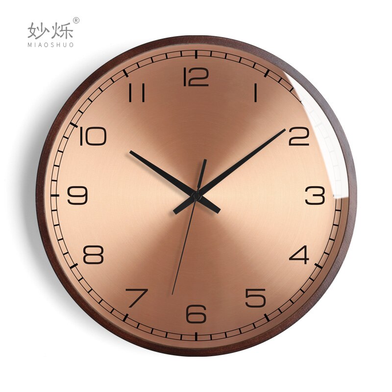 Große Wanduhr Holz Wohnzimmer Gold Uhren Zauberstab Wohnkultur Schlafzimmer Moderne Duvar Saati Luxus: E / 12 Zoll