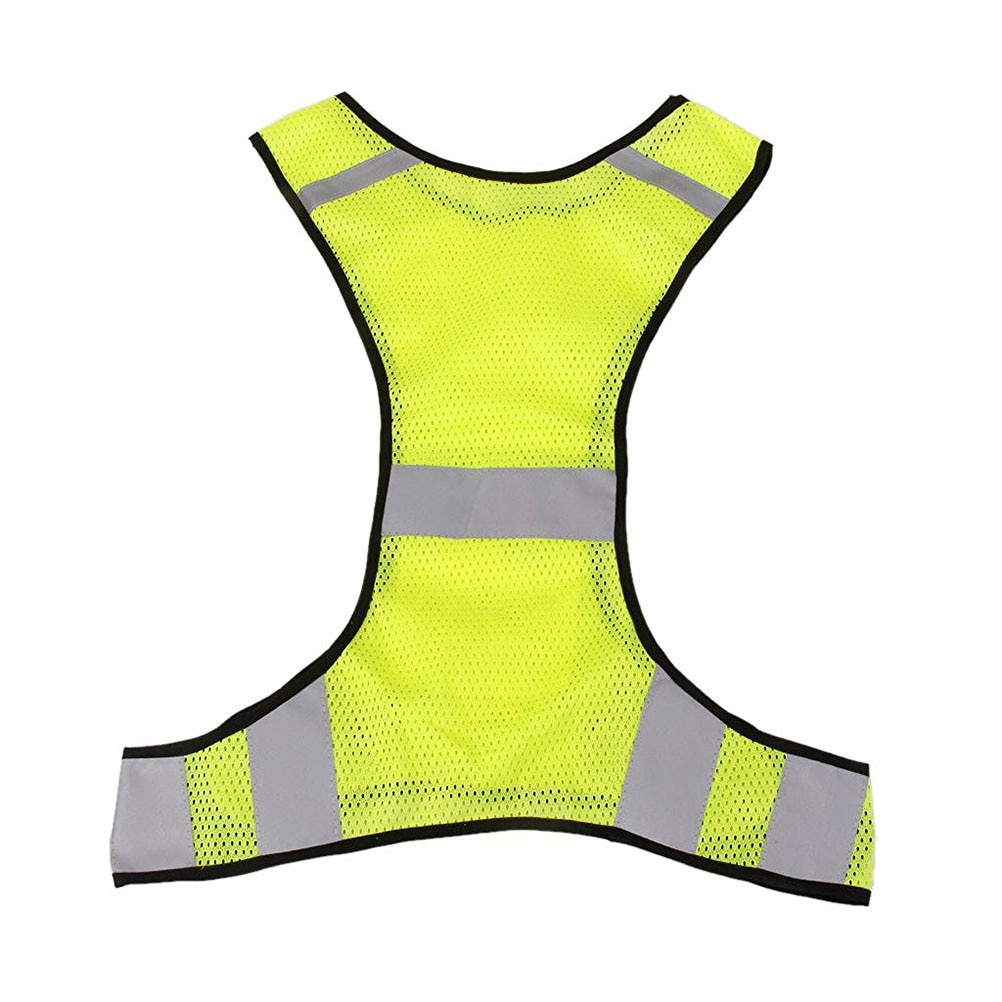 Reflekterende jakke sikkerhedsvest til løb jogging vandrecykel (luciffer gul)