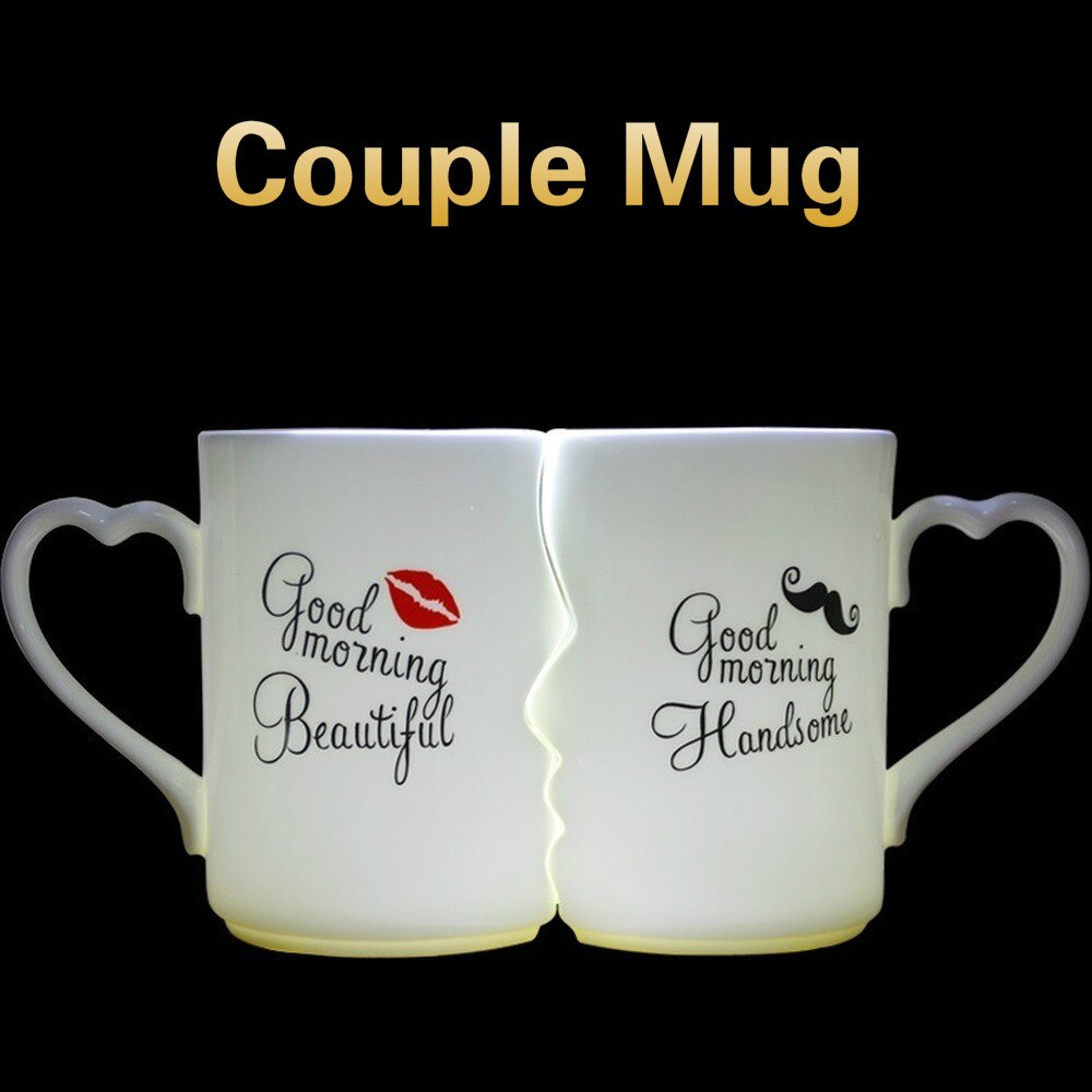 2 pièces/ensemble en céramique Couple tasse tasse à eau tasse à café lait tasse mariage Valentine