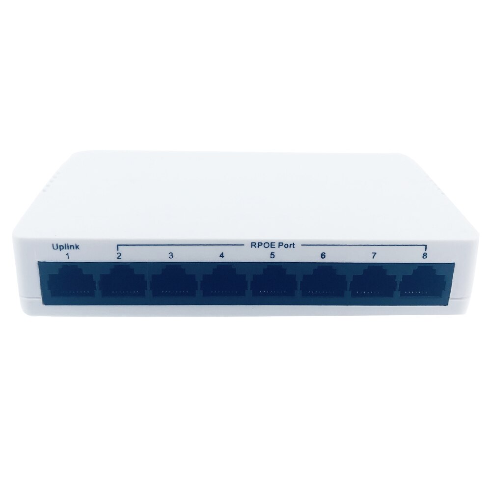 1000M 8 Poort Reverse Poe Schakelaar 7*10/100/1000M + 1*1000M uplink Dc Output 5V 2A En 12V 2A Rpoe Vlan-ondersteuning