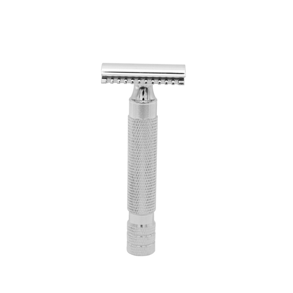 Double Edge Safety Razor Stainless Steel Shaving Razor for Men (Pattern 1): Silver 1
