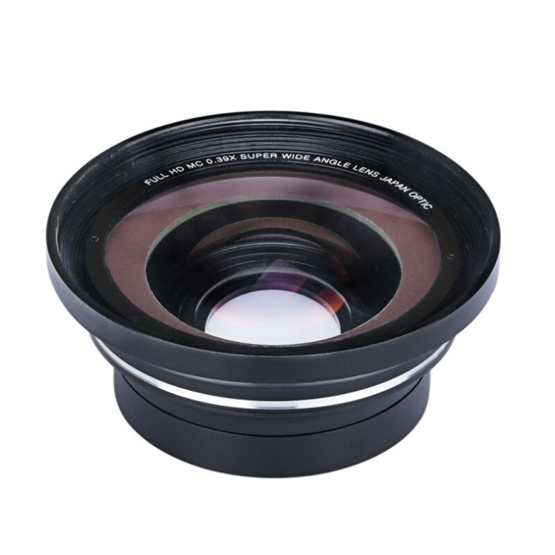 37mm Macro+72mm Wide Angle Camera Lens 0.39X Full HD for 4K Camcorder