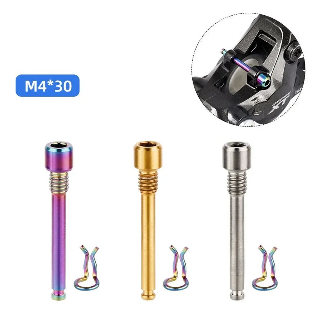 Fahrrad Titan Legierung Rabatt Bremssattel Schrauben Mit Feder Clip Für Shimano XTR Ultegra M985 R8070 Fahrrad Pad Achse schnappen Ring