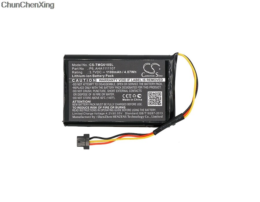 Cameron Sino 1100mAh Battery AHA1111107, P6 for TomTom 4FA60, Go 610