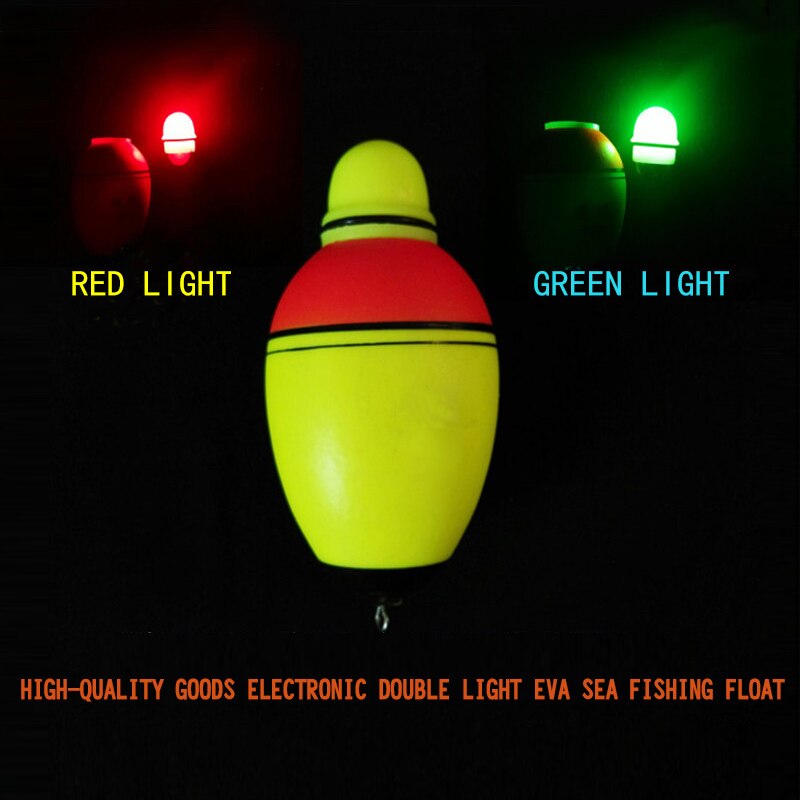 5 stk eva elektronisk led lys fiskeri float alarm intelligent tændt bobber flyder pesca fiskeredskaber redskaber rødt grønt lys