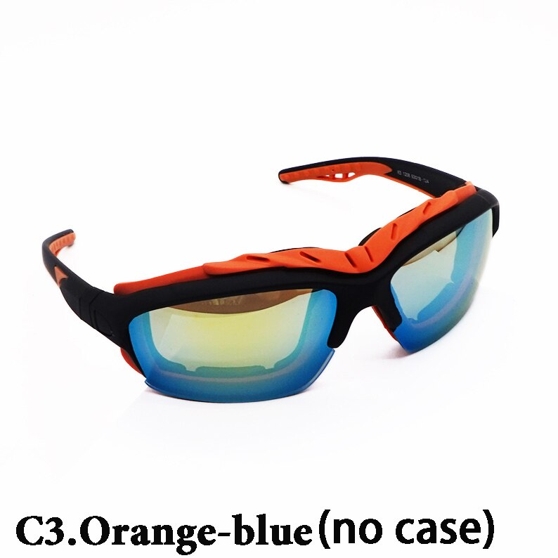 Professionele Skiën Bril Snowboard Skibrillen Outdoor Sport Zonnebril HD anti-fog Rijden Bril UV400: Orange no Case