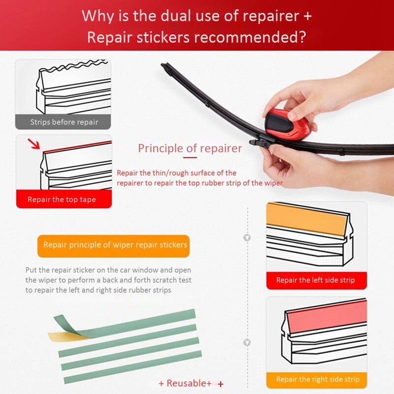 Wiper Restorer Windshield Wiper Repair Tool Windsn Blade Cleaner Restorer for Car-Styling Accessories