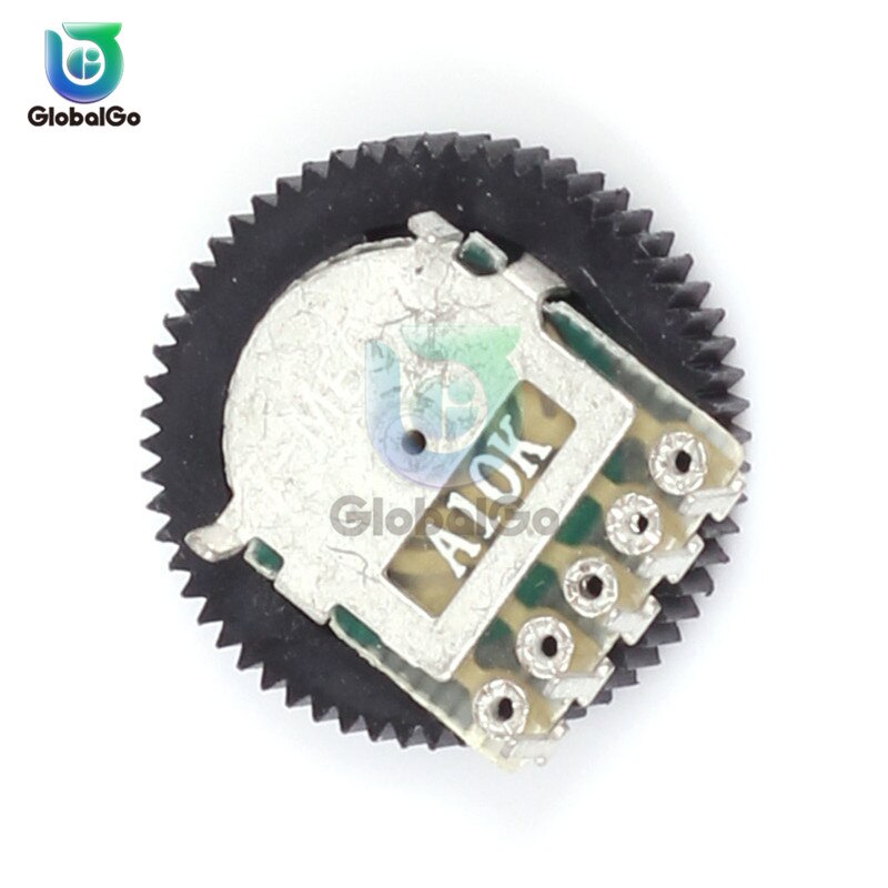 10pcs/Lot A103 10K Duplex Gear Potentiometer Dial for Radio MP3/MP4 Volume Adjustment Switch Potentiometers 16x2mm