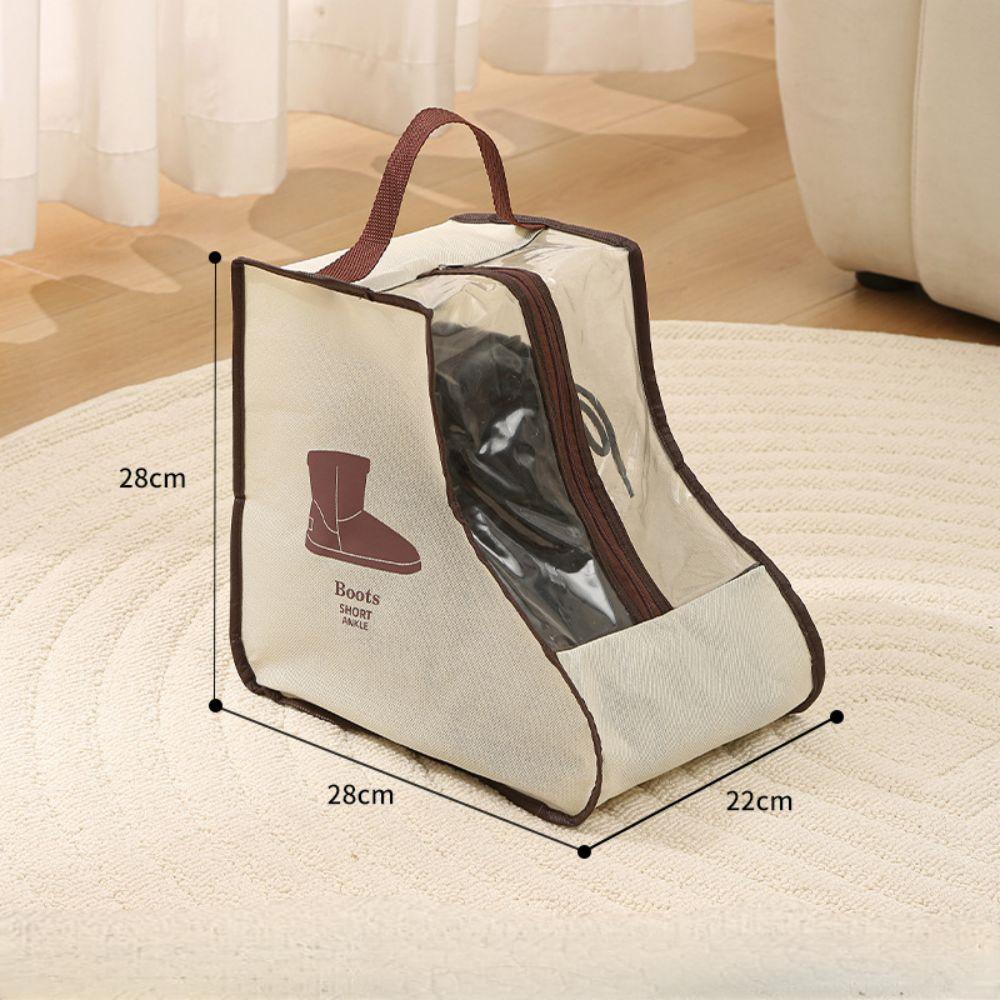 Schoen Opbergtas Thuis Handheld Non-woven Visuele Overschoen Stoflaarzen Korte Laarzen Covers Waterdichte Schoenen Organizer Gods: Rood