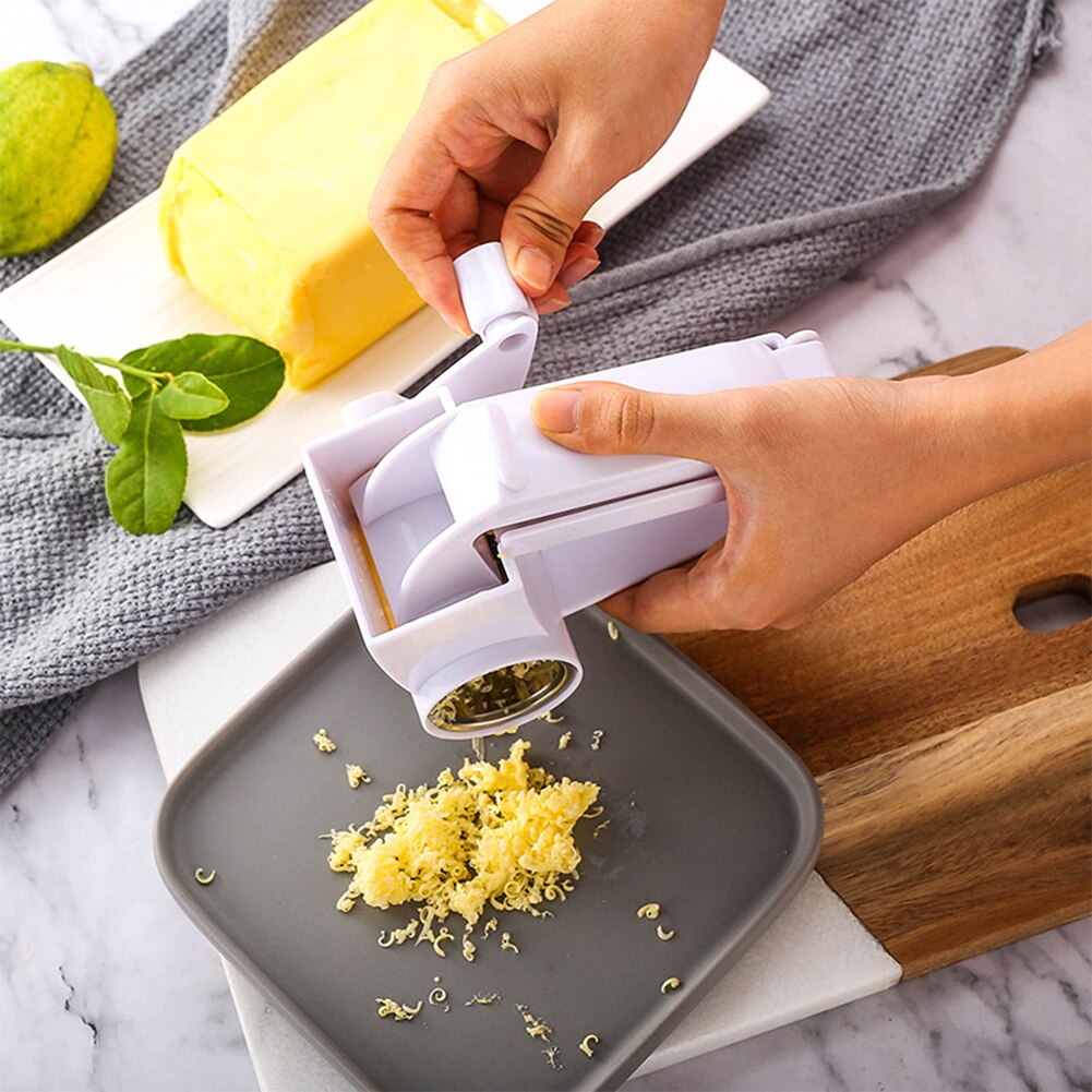 Hand-Cranked Rotary Cheese Grater 3 in 1 Kitchen Chocolate Butter Slicer Cutter Cucumber Peeling Knife Cutting Machine