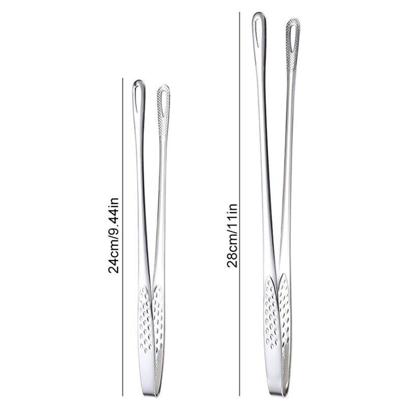 Rvs Eten Tang Lange Handvat Anti-Brandwonden Barbecue Tang Keukengerei Tang Brood Clip Gebak Klem Barbecue Keuken