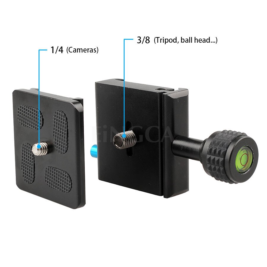 5 Pezzi Camera Tripod Ball Head 3/8 Vite Piastra A Sgancio Rapido 1/4 50x50 cm Apparecchio 38mm A Coda di Rondine Groove Panoramica Accessori