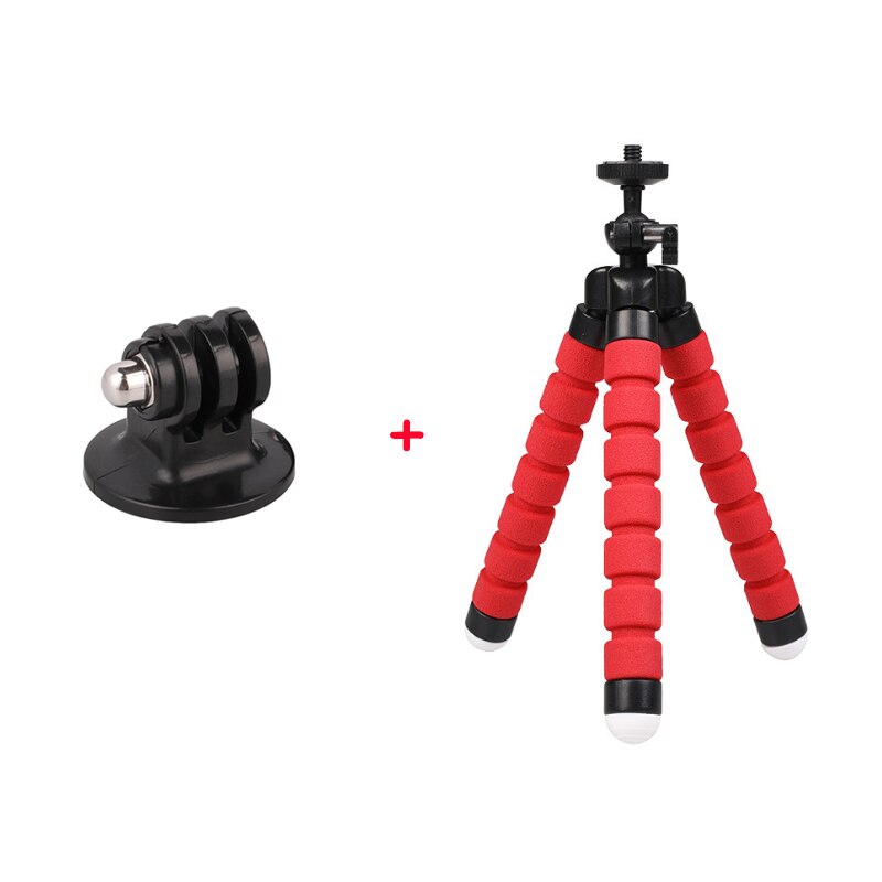 Go Pro Flexibele Been Mini Statief Voor Go Pro Digitale Telefoon En Gp Adapter Mount Voor Gopro Hero 4 3 + Hd Xiaomi Yi Camera Stand: Rood