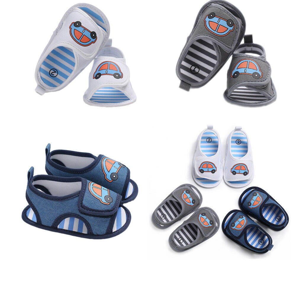 Recién Nacido niño niña suela suave Marina cuna Zapatos Bebé Sandalia de verano tamaño 0-18M