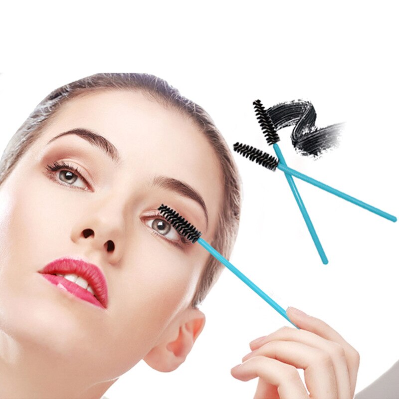 50 stk/pakke engangs øjenvippe børste øjenvippe makeup børste mini mascara wands børste øjenvippe forlængelse makeup værktøj
