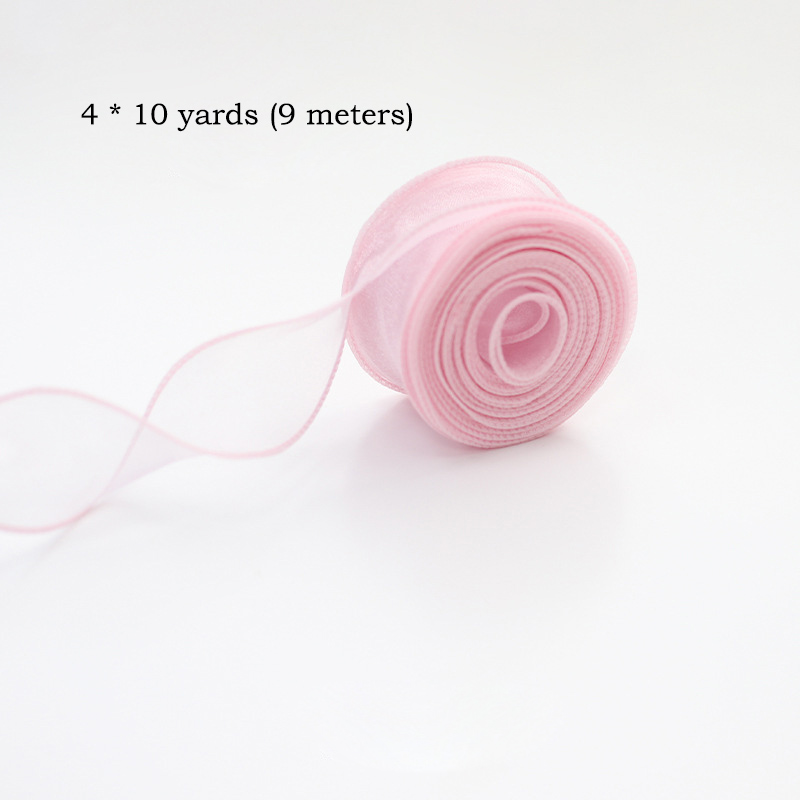 10Yards/Roll Chiffon Silk Ribbon Organza Satin For DIY Craft Wrapping Decoration Wedding Bouquets Wreath Sewing Supplies: Brass