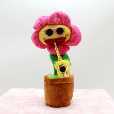 Small Music Baby Sunflower Sun Flower Enchanting Flower Saxophone Dancing And Singing Electric Magical Funny: Pink-B