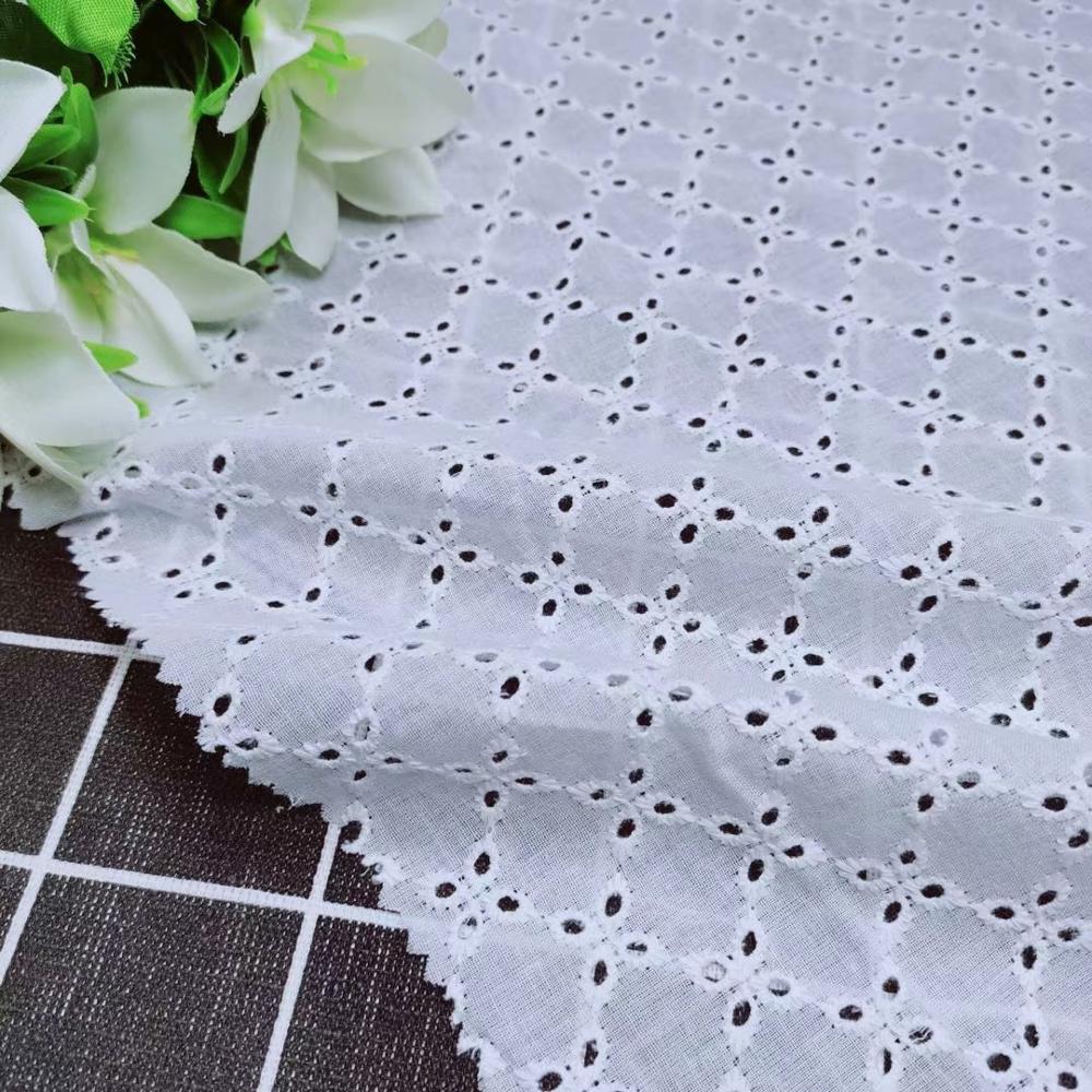 Cotton Lace Fabric Mesh African Lace Fabric Embroidery Nigeria Fabric For Women Wedding DF09