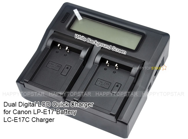 Fente plaque panneau pour Double numérique LCD rapide chargeur rapide pour Canon LP-E17 batterie LC-E17C EOS M3 M5 M6 760D 750D 800D 77D
