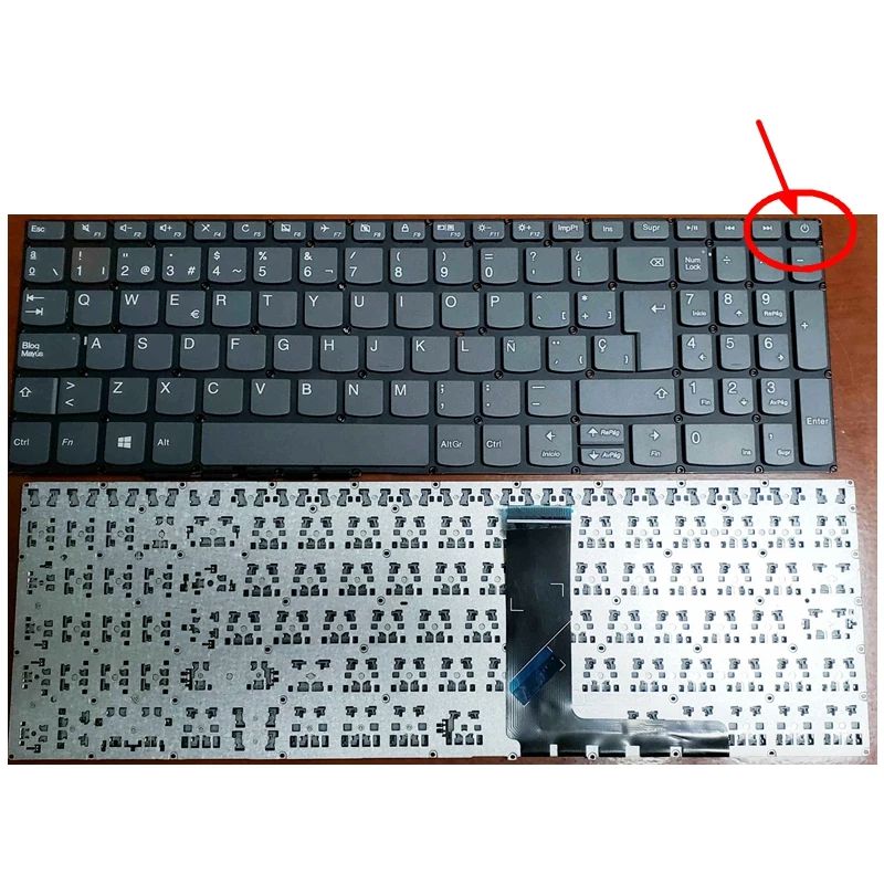RU/SP/US clavier d'ordinateur portable pour Lenovo Ideapad 320S-15ABR V330-15ISK V330-15IKB 330S-15IKB 330S-15ARR 330S-15AST 300-15AST: Argent