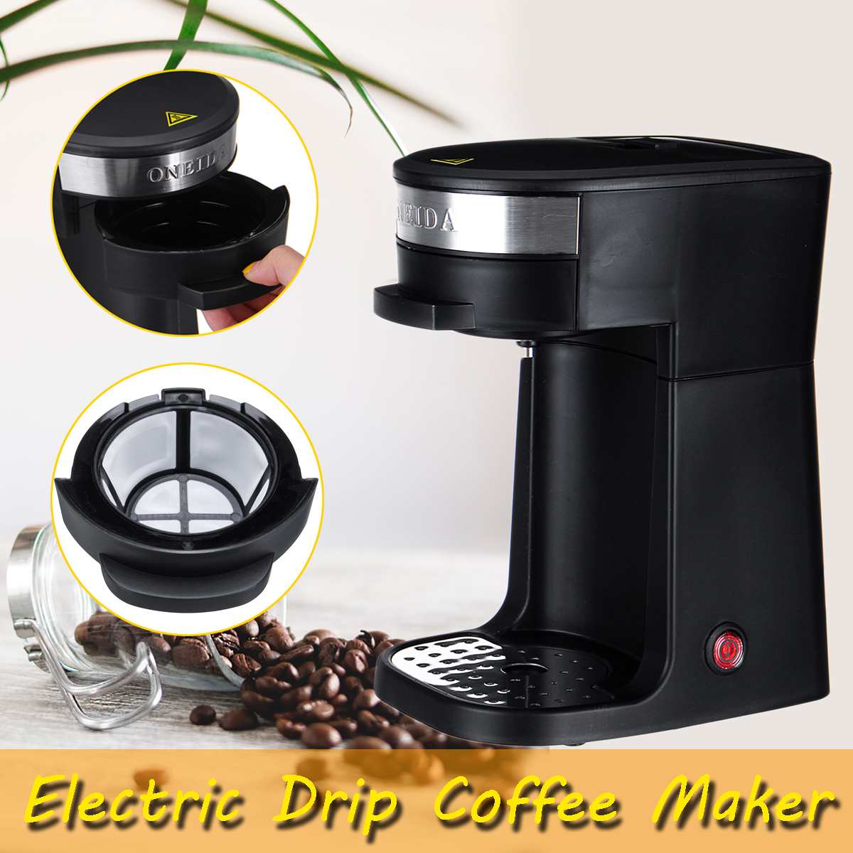 220V 705W Elektrische Draagbare Huishoudelijke Automatische Kleine Drip Koffiezetapparaat Machine