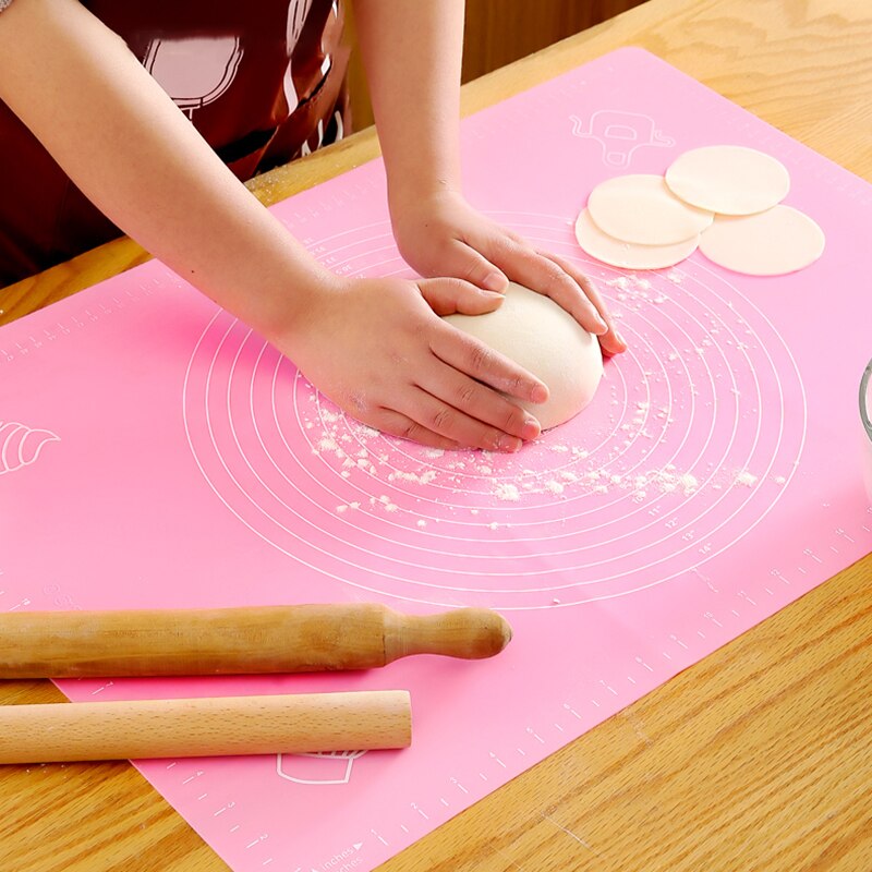 Antihaft Silikon zurück Skala matt Ofen rollen Teig Pad Lebensmittel Klasse Backen rollen Fondant Gebäck Matten Kuchen Kochen Werkzeug Neue