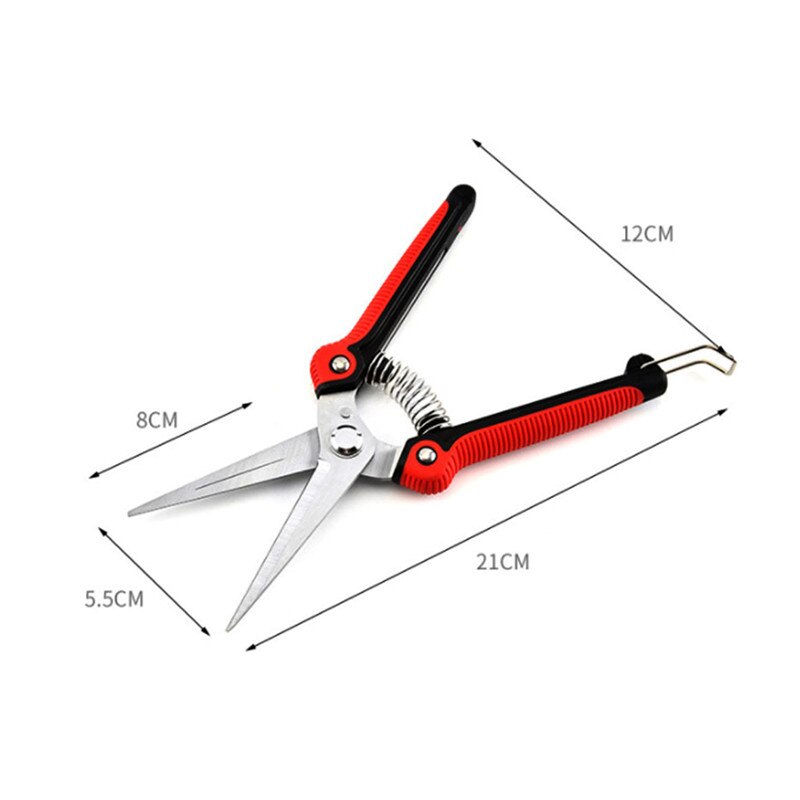Straight Blade Pruning Cut Shrub Tool Plant Horticulture Leaf Trimmer Shear Scissor Pruner Garden Fruit Flower Orchard: Default Title