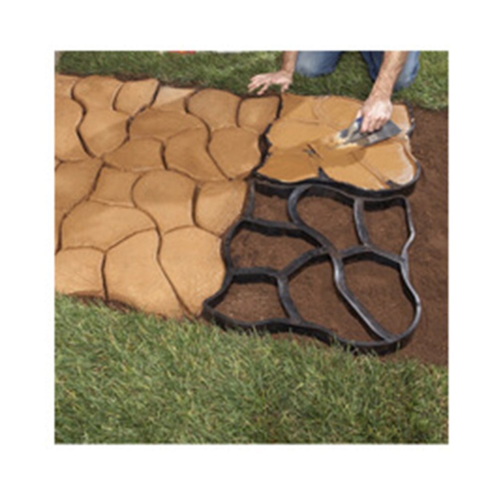 12 Models Manually Paving Cement Brick Concrete Molds DIY Plastic Path Maker Mold Garden Stone Road Mold Garden Decoration