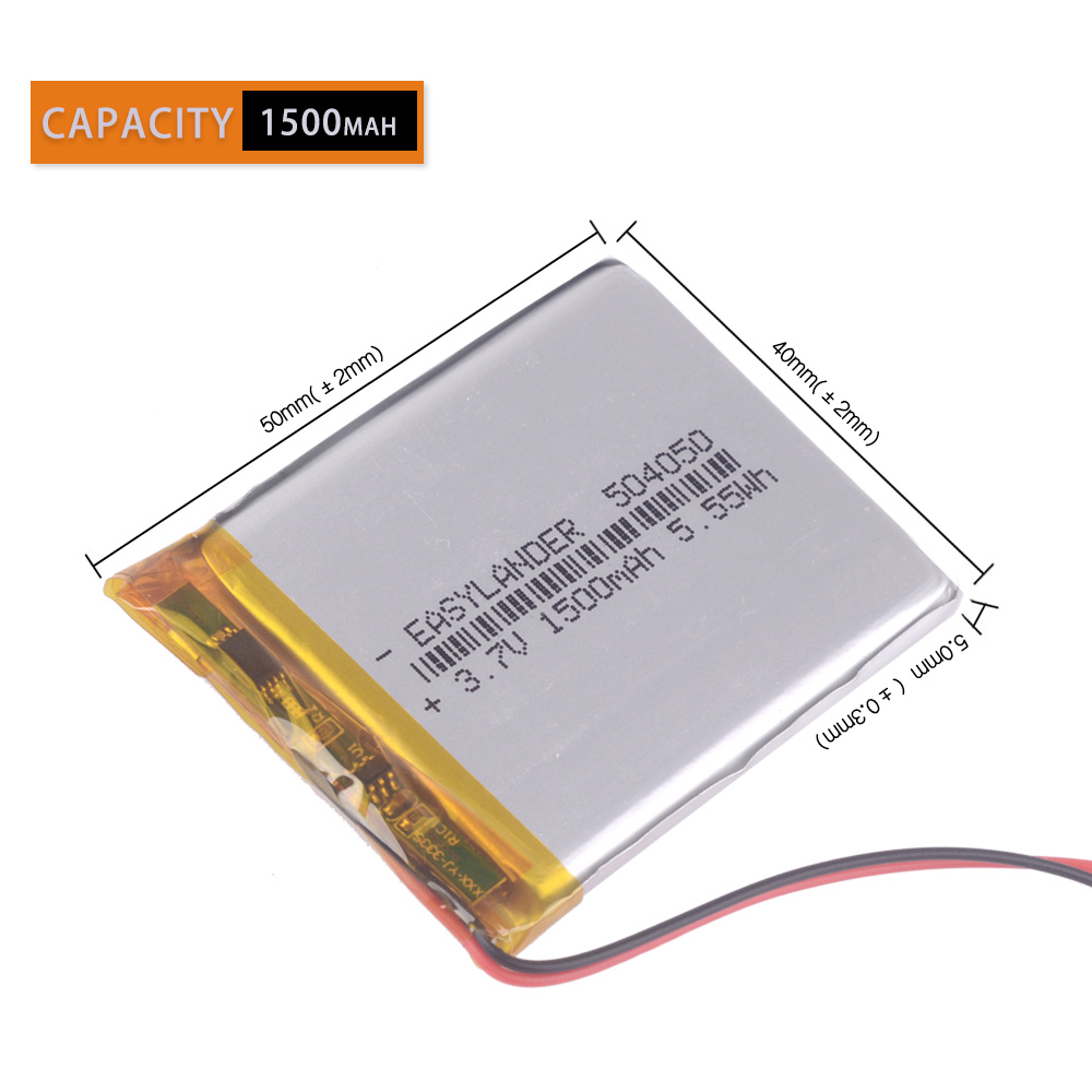 304050 404050 504050 3.7V 1500mAh 604050 704050 804050 904050 104050 Baterías Batería recargable de polímero de iones de litio