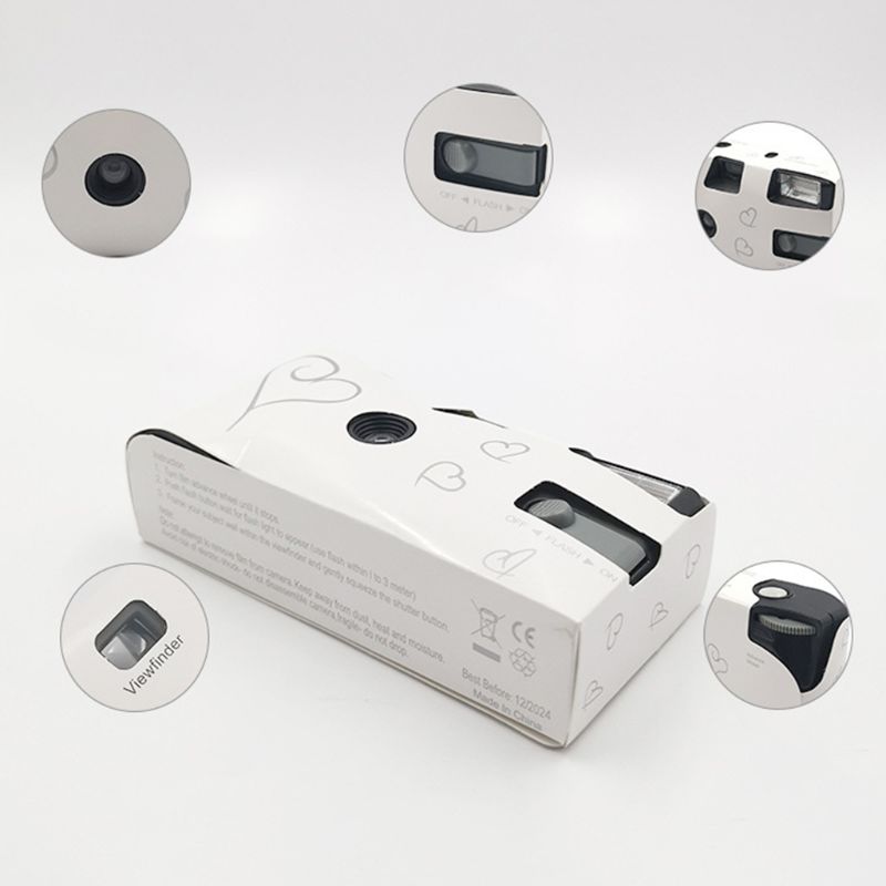 27 Photos Power Flash Single Use One Time Disposable Film Camera Party