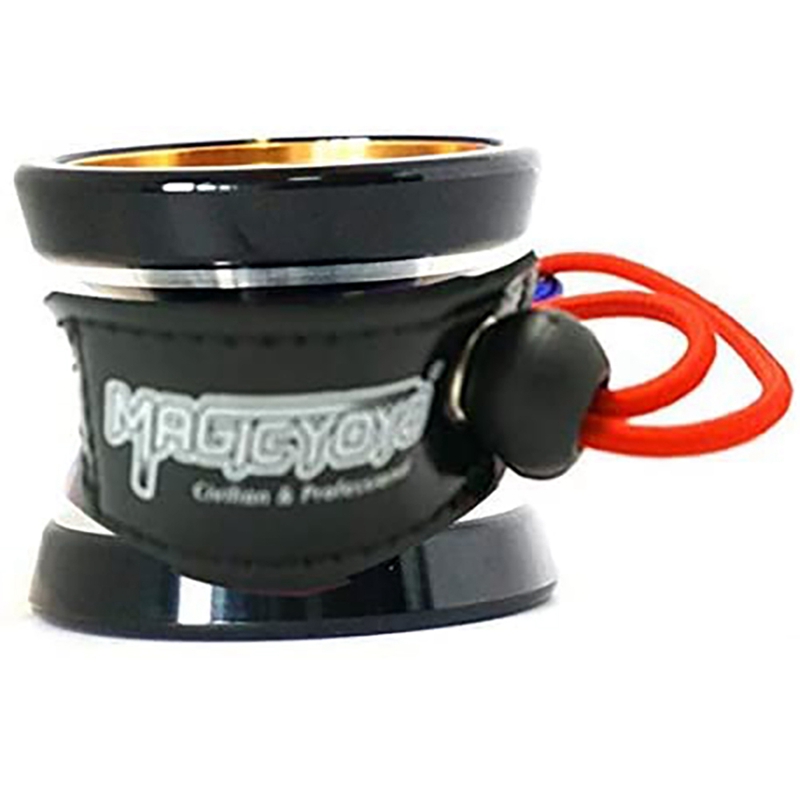 Yoyo intermedio + borsa Extra 5 della corda + di MAGICYOYO M001-B Non reattivo professionale di Yoyo, alluminio Yoyo della lega con l'anello del metallo