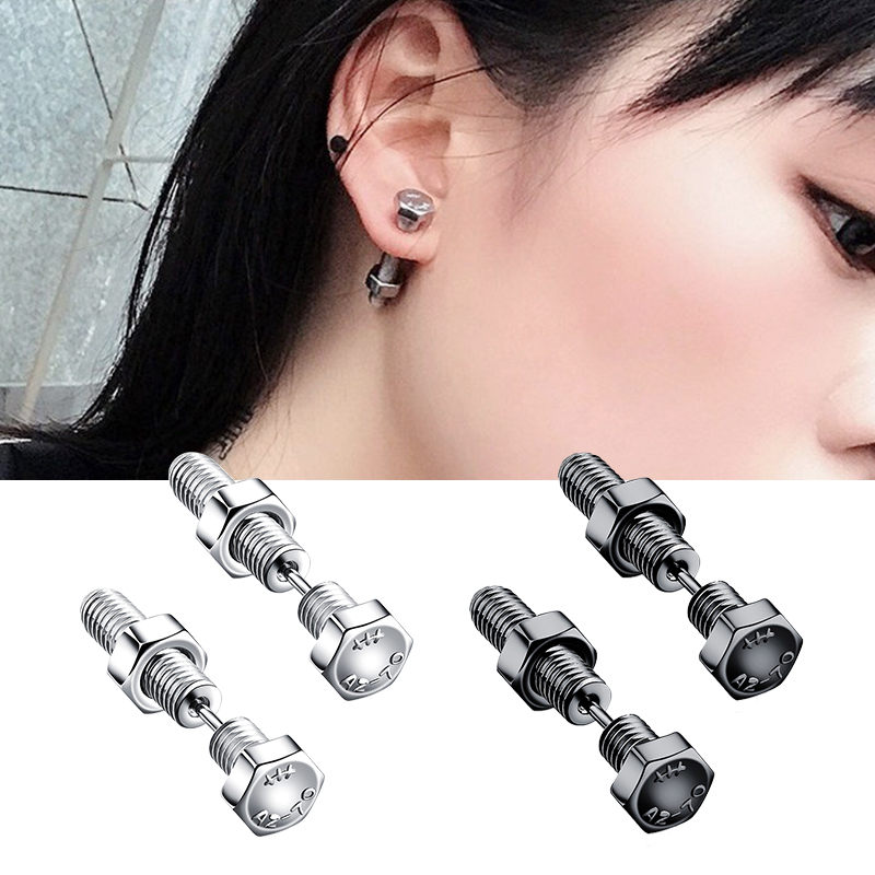 Piercing de acero inoxidable Unisex, 2 unidades, gótico, Punk, Rock, novedad