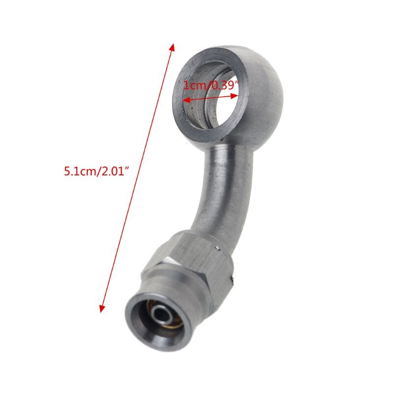 AN-3 to M10 Metric 10mm 45 Degree Stainless Steel Brake Hose Fitting 57BA